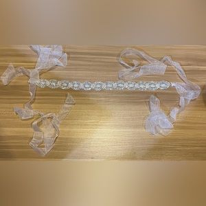 Beaded gem and pearl belt / sash